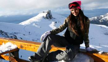 Zaira Nara inauguró la temporada de nieve en Bariloche